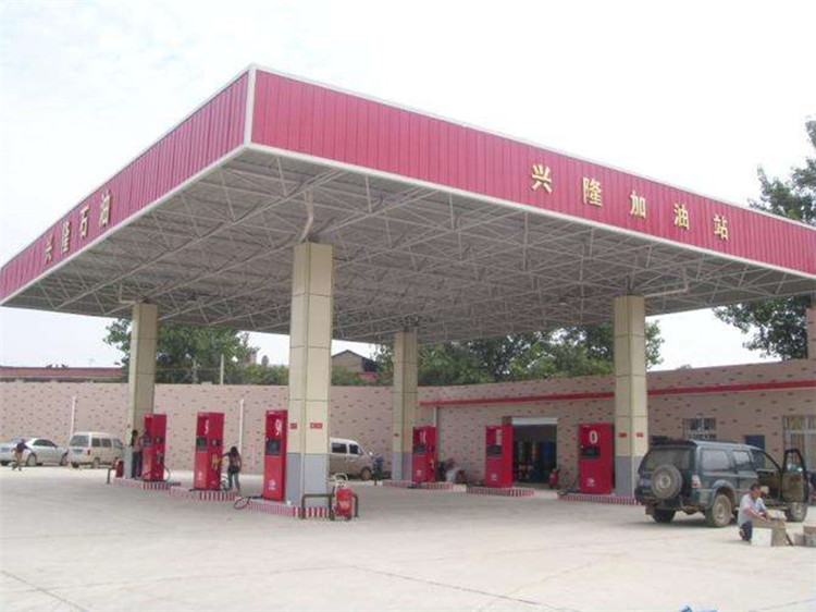 肇庆加油站钢结构网架案例9
